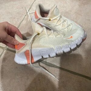 Nike Cream and Orange Sneakers